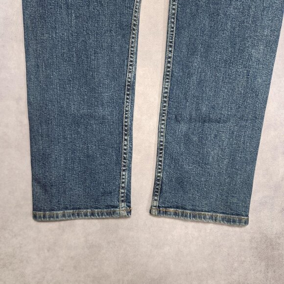 Levis 505 Jeans Mens 34x30 Blue Denim Straight Leg Regular Fit Classic Zip Fly‎ - Picture 8 of 16